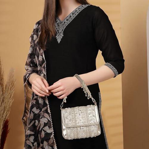 Image of Nevis Stylish Embroidery Unique Design Traditional Wedding Party Handheld Potli Bag For Women
