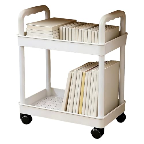 Genérico s con Ruedas | Estante Móvil con 2 Niveles y Ruedas para Gabinete,Multiusos | para Hogar Cocina Lavandería Despensa Garaje Lugar de Trabajo Residencia Estudiantil