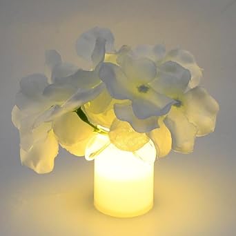 Oblivion LED Mood Lights: Elegant Wireless Decor with Vase & Silk Flowers, Intuitive ON/Off Switch, Perfect for Day & Night Ambiance, Battery-Powered for Ultimate Flexibility