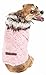 Pet Life ® Luxe 'Pinkachew' Charming Designer Mink Fur Fall and Winter Dog Coat Jacket