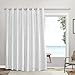 EXCLUSIVE HOME Forest Hill Patio Room Darkening Blackout Grommet Top Patio Curtain Panel, 108"x96", White