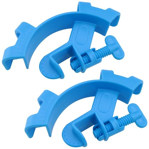 JJHXSM 2PCS Tube Fixing Clip Blue Adjustable Plastic Aquarium Tube Holder Fixing Clip Aquarium Tube Link Holder Aquarium Tool Suitable for Fixing 12mm to 16mm Tube