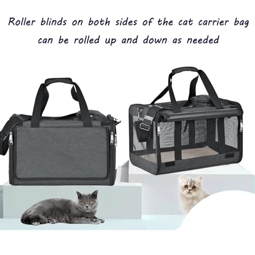 Cozywind Cat Bag Transport Bag Dog Box Foldable Dog Transport Box Cat Transport Box Dog Bag for Small Dogs and Cats Pet Carrier Bag Cat Carrier Bag with Shoulder Strap (Black) - Image 2