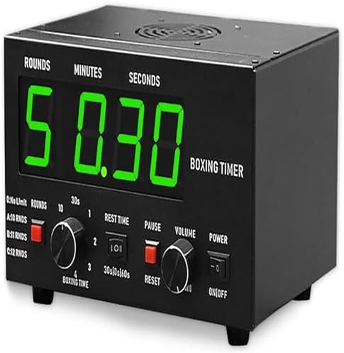 Gym Timer, Interval Workout Timer with Buzzer, LED Interval Training Clock for Home, Garage Outdoors