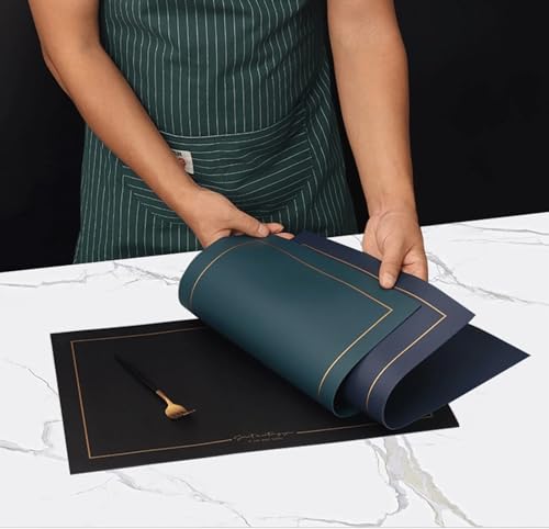 Set de table en cuir antidérapant évite les taches sur table - 4