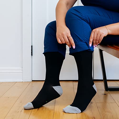 Wide Calf Compression Socks for Women & Men Extra Large Size Support Socks for Nurses Running Pregnant Travel, 15-20 mmHg3