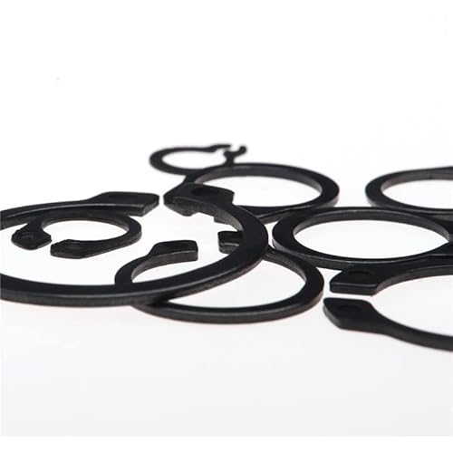 Michass 18 Größe Sicherungsringe Sprengringe Sortiment Kit Kohlenstoffstahl Externe Haltering C-Clips Geteilte Schnallen Unterlegscheiben M4-M28 mit Kunststoffbox (160)