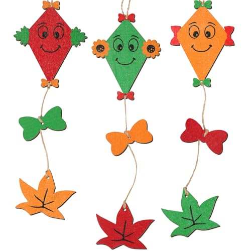 BOFUNX 3 Stücke Herbstdeko Fenster Hängend Holz Fensterdeko Herbst...