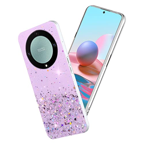 Coque Honor Magic 5 Lite transparente pailletée d'une élégance silicone antichoc fine