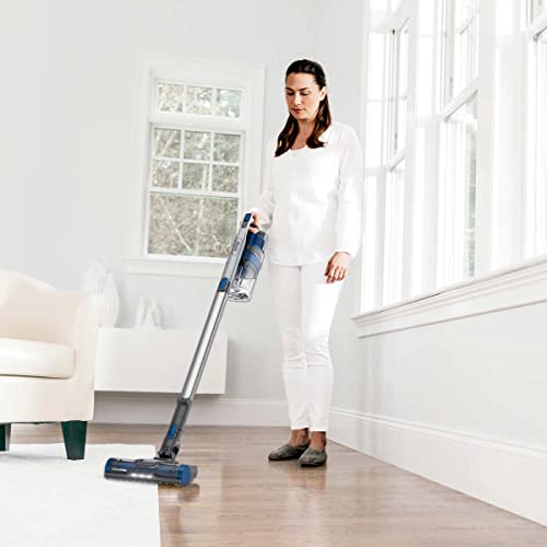 Shark Uz365H Anti-Allergen Pet Plus Cordless Stick Vacuum Self-Cleaning Brushroll, Powerfins, Duster Crevice Tool, 2-In-1 Multi-Tool, Wide Upholstery Tool, 40Min Runtime, Silver/Blue (Renewed) #TOP4