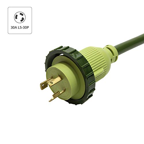 Nematech Rv Pigtail Shore Power Nema 30Amp Male L5-30P To 5-15R Female 15A Power Cord Twist Lock Adapter Pigtail Cable (1 Ft) #TOP3
