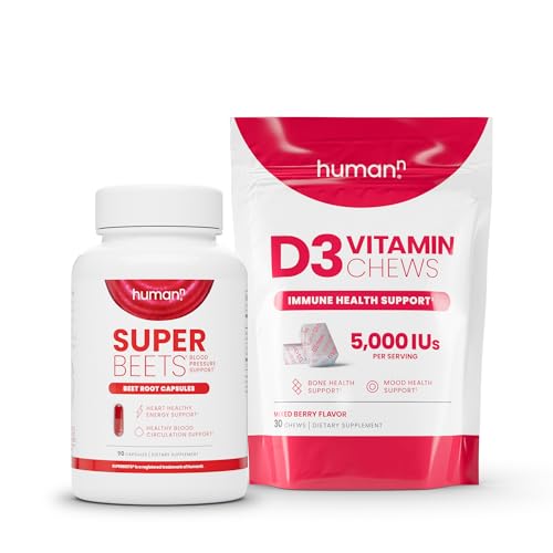 Humann SuperBeets Beet Root Capsules and D3 Chews