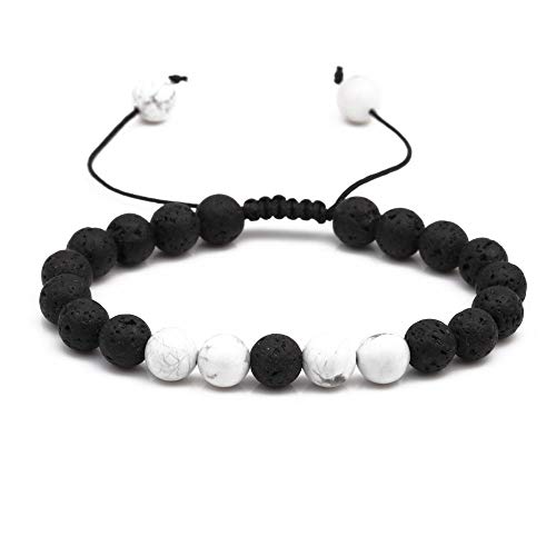 XJ Pulseras Ojo de Tigre para los Hombres Las Mujeres 8Mm Curación Tigre Balance de la Piedra del Ojo Pulseras Foto de Color 4