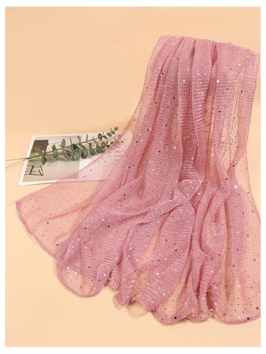 Image of Floerns Women's Sequin Bandana Square Scarf Silk Scarves Mesh Shawl and Wrap for Evening Dresses