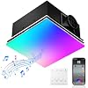 BSEED Wifi Smart Bathroom Exhaust Fan with Light, Bluetooth Speaker & Humidity Sensor, 230 CFM 1.5 Sone, 7 RGB Modes & 3CCT Adjustable Light & Nightlight, Music Sync, App/Remote Control, Easy Install