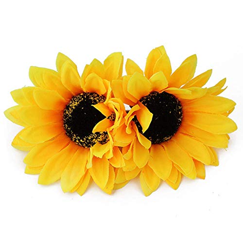 10 Pcs 4" Hair Clips Artificial Sunflower Alligator Hair Clip Hairpin Holiday Beach Hair Barrette Headpiece Hair Accessories for Women and Girls image 4
