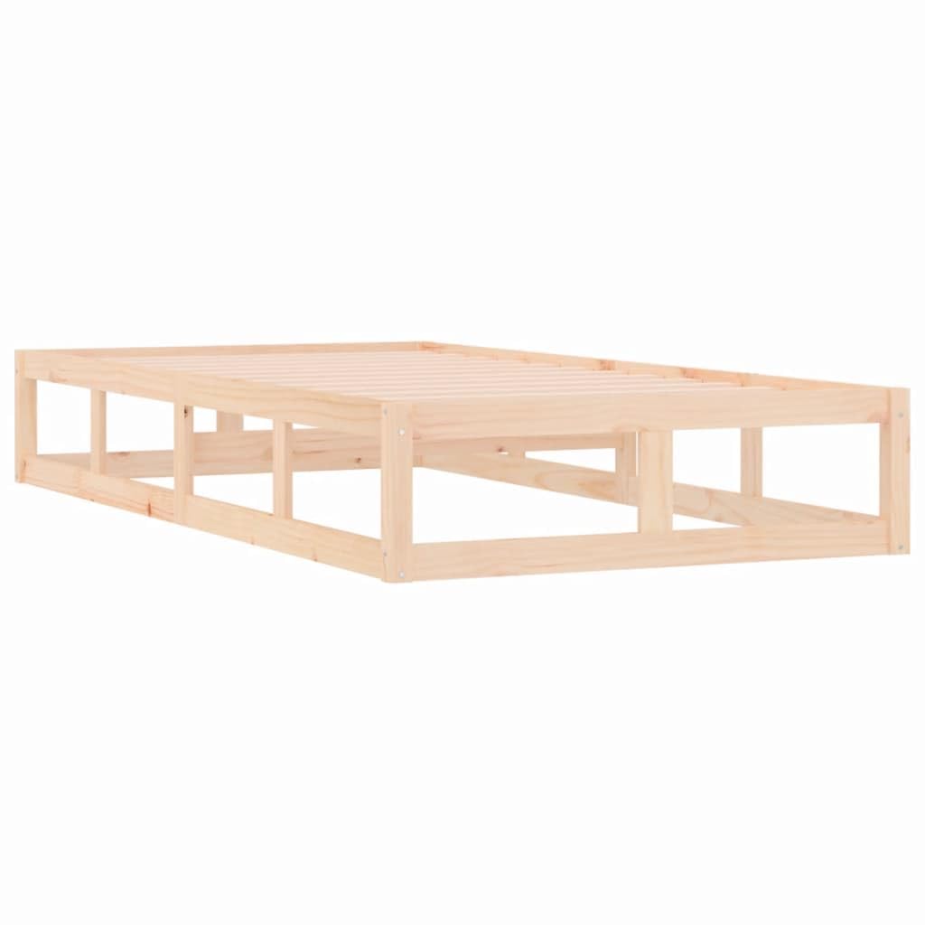 vidaXL Massivholzbett 75x190 cm