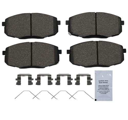 Image of HUSCH D2035 Front Ceramic Brake Pads Kit Fit For Kia Forte 2019-2022 | Clean Wheels, Quiet, Short Braking Distance, Responsive Braking, Long Service Life, for Various Weather, Road Performance