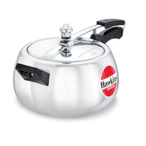 Hawkins 5 Litre Contura Pressure Cooker, Handi Inner Lid Cooker, Silver (HC50), Aluminium