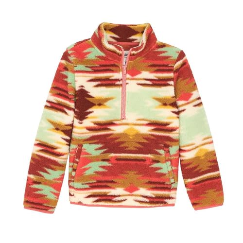 Wrangler Girl's Blue and Green Sherpa Pullover Multi M