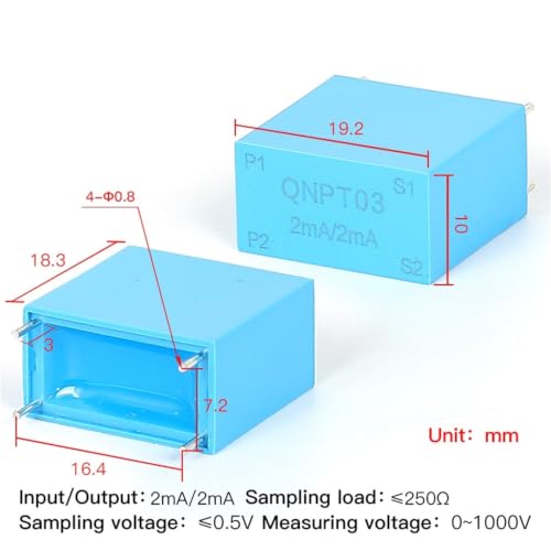Transformateur de tension PCB PT QNPT01 2 mA pour circuit imprimé - 4
