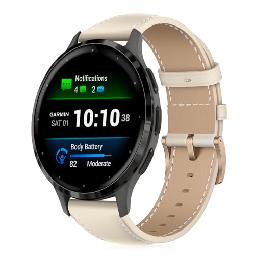 Correa Slim de Cuero para Reloj Garmin 18mm miniatura 1