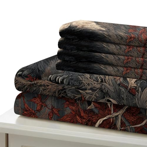 Parure de lit blaireau 3D en microfibre résistante de qualité supérieure - 7