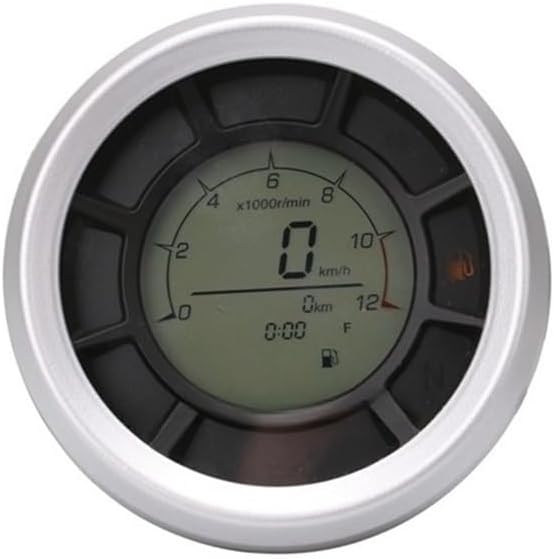 Motorcycle Odometer Gauge Digital Tachometer 199KmH 12000RPM Odometer Tachometer Cylinders Gear Tachometer Gauge For Universal Motorcycle