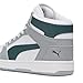 PUMA Rebound Layup Synthetic Leather (Big Kid) Puma White/Malachite/Cool Mid Gray 4 Big Kid M