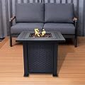 Sol Living Outdoor Propane Fire Pit Table 50,000 BTUs Outdoor Fire Pit Propane Fuel Type Metal Patio Fire Pit with Lava Rocks & Lid Durable Firepits for Outside & CSA Certified Outdoor Fireplace