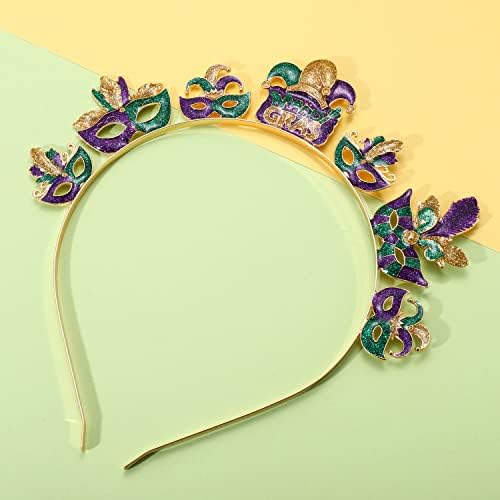 Mardi Gras Stirnband Mit Kristall-Strass – Karneval Kopfschmuck In Lila, Grün, Gelb Für Frauen & Mädchen