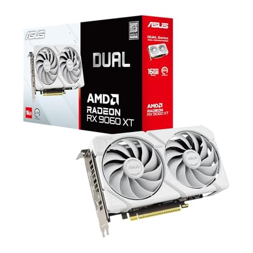 ASUS Dual Radeon™ RX 9060 XT 16GB GDDR6 White Edition (PCIe 5.0, 16gB GDDR6, HDMI 2.1b, DisplayPort 2.1a, 2.5-Slot Design, Axial-tech Fan Design, 0dB Technology, and More)