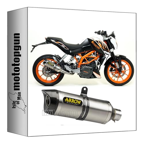 Pot d'échappement Arrow Thunder Titanium pour KTM Duke 390 finition carbone