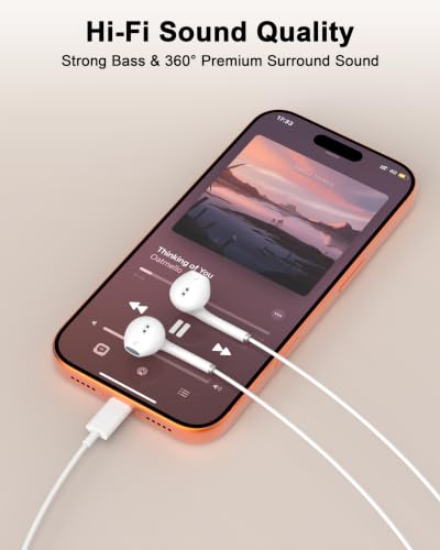 Image of [Apple MFi Certified] USB C Headphones Wired for iPhone 17 16 15,Galaxy S26 | 2 Pack Earphones /Earbudswith USB-C Plug, Wired Ear Buds with Built-in Remote to Control Music, Phone Calls, and Volume