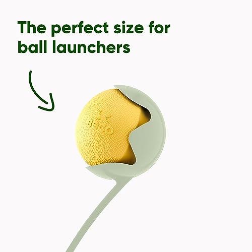 Beco Hundespielzeug - Naturkautschukball zum Apportieren, Spielzeug für Hunde, leicht zu Finden, leuchtende Farben - Gelb