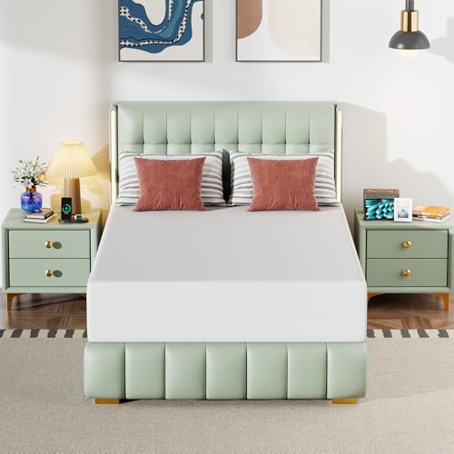 Image of FDW 14 Inch Queen Mattress, Medium Firm Base Foam, Breathable & Comfortable with Removable Washable Zipper Cover, Bed in a Box, CertiPUR-US Certified, White