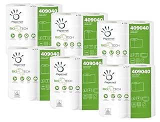 Bio Tech 24 rotoli di carta igienica in doppio strato di cellulosa. Biodegradabile, si scioglie rapidamente non appena entra in contatto con l'acqua