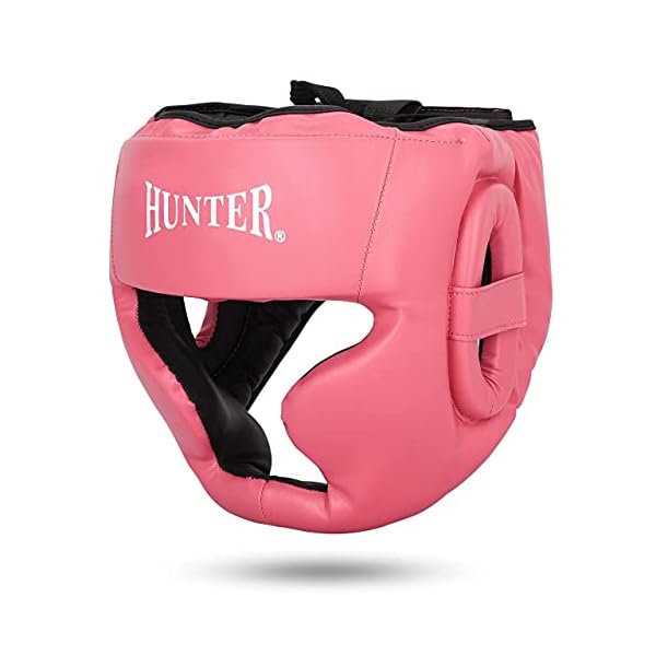 HUNTER-Headguard-for-Professional-Boxing-MMA-Training-Headgear-Kickboxing-Head-Gear-Mouth-Protection-Headgear-for-Muay-Thai-Grappling-Kickboxing-Karate-Taekwondo-Martial-Arts HUNTER Headguard for Professional Boxing, MMA Training Headgear, Kickboxing Head Gear, Headgear for Muay Thai, Grappling, Kickboxing, Karate, Taekwondo, Martial Arts (S/M, Pink)