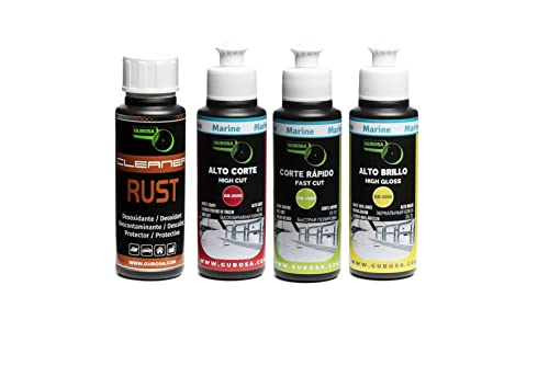 Kit limpieza gelcoat metal convertidor de oxido eliminador oxido pulimento alto corte corte rapido alto brillo restaurador barco detailing nautico duradero mantenimiento | GUBOSA