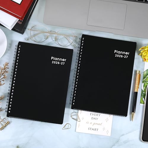 2026-2027 Planner - Weekly & Monthly Academic Planner 2026-2027, From July 2026 - June 2027, 6.25 in × 8.3 in, Flexible Cover, Twin-Wire Binding - Classic Black, Improving Your Time Management Skill - Image 3