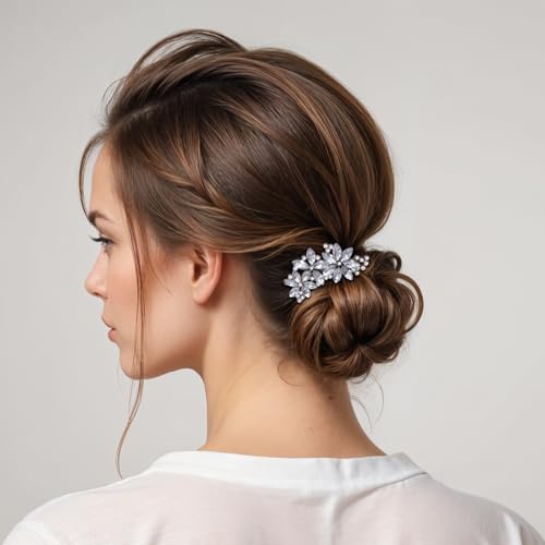 Pinzas de Pelo con Flores de Cristal 4 Pzs miniatura 2