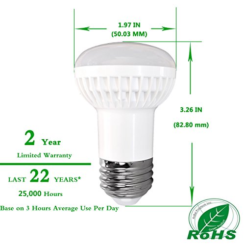 Ymzm 5W R16 Led Mini-Reflective Flood Light Bulb (40W Incandescent Light Equivalent),E26 Base Indoor Lighting,5000K Daylight White,120°Beam Angle Br16 Led Foold Light Bulbs,Ul Listed (4 Pack) #TOP5