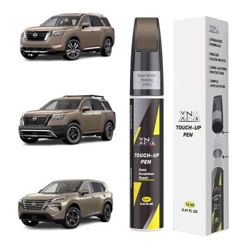 Baja Storm Metallic(HAL) for Nissan Touch Up Paint Pen, 2 in 1 Car Scratch Remover with Pen Tip and Brush, Exact Color-Matched for Car Paint Scratch Repair, Quick & Easy Fix Chips and Nicks