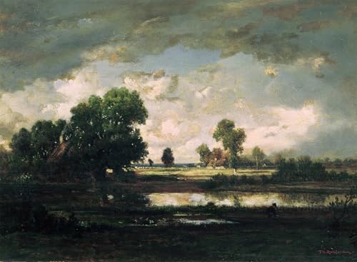 Art Tableau la piscine au ciel d'orage de Rousseau - Image sur toile déco murale