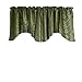 Zen Creative Designs Pintuck Taffeta Scalloped Wave Window Valance Home DÃ©cor Bedroom Nursery Kitchen Window (Olive)
