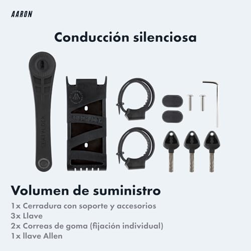 AARON Premium - Candado plegable para bicicleta (nivel 18), diseño de bloqueo de alta seguridad patentado con soporte para bicicleta eléctrica, bicicleta de carretera, motocicleta, MTB - imagen 5