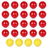 POPLAY Hungry Hippos Game Balls, 24PCS Replacement Marbles for Kids Board Games, Marble Run Toys, Chinese Checkers Ball (20 Red Balls with 4 Extra Yellow One)