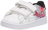 adidas Kids Advantage Sneaker, White/White/Black (Spider-Man/Cross Strap), 5 US Unisex Toddler