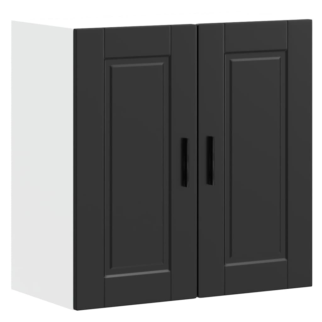 vidaXL Kitchen Wall Cabinet Porto Black Engineered Wood, kitchen wall unit, cabinet for kitchen wall, wall cabinets with doors, mounted wall cabinet — image 1