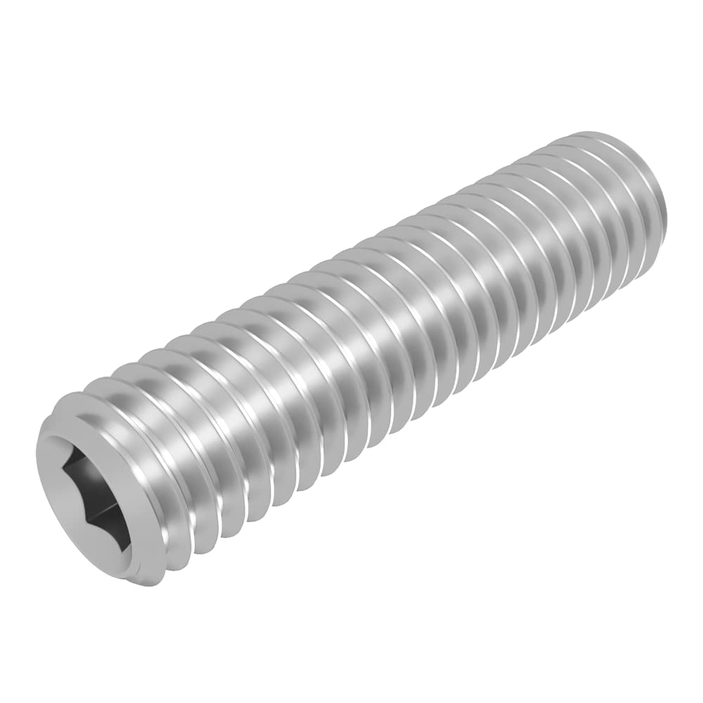 Grano SECCARO con punta conica M5 x 20 mm, acciaio inox V2A VA A2, DIN 913 / ISO 4026, esagono incassato, 20 pezzi